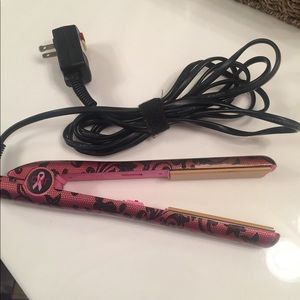 Chi Ceramic Flat Iron Breast Cancer Awareness